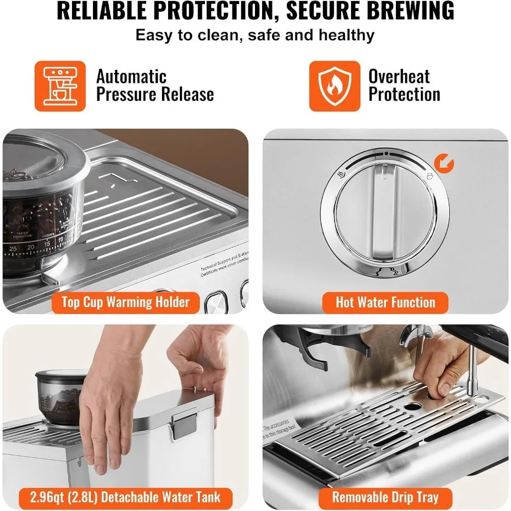 Semi-Automatic Espresso Coffee Maker