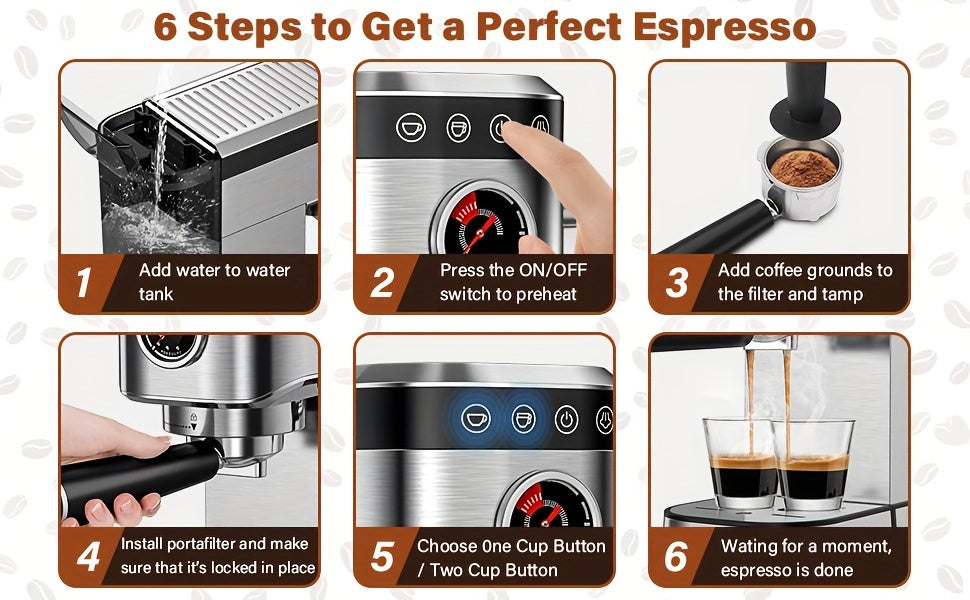 Espresso Maker With Milk Forth Steam