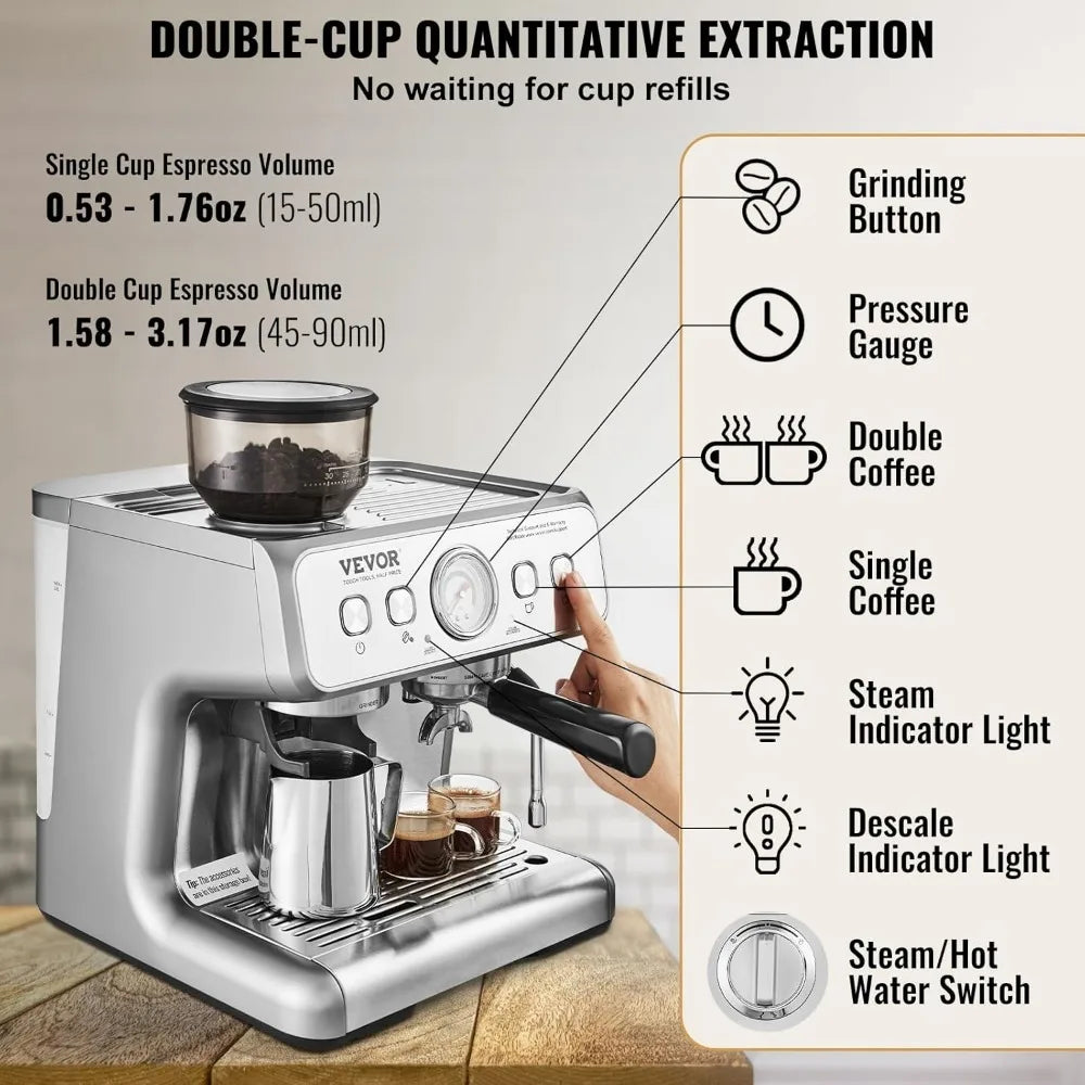 Semi-Automatic Espresso Coffee Maker