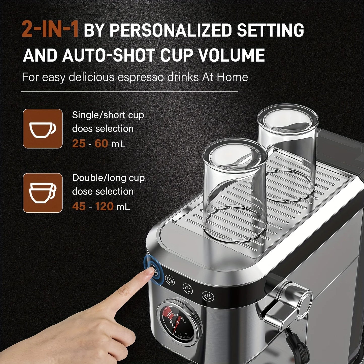 Espresso Maker With Milk Forth Steam