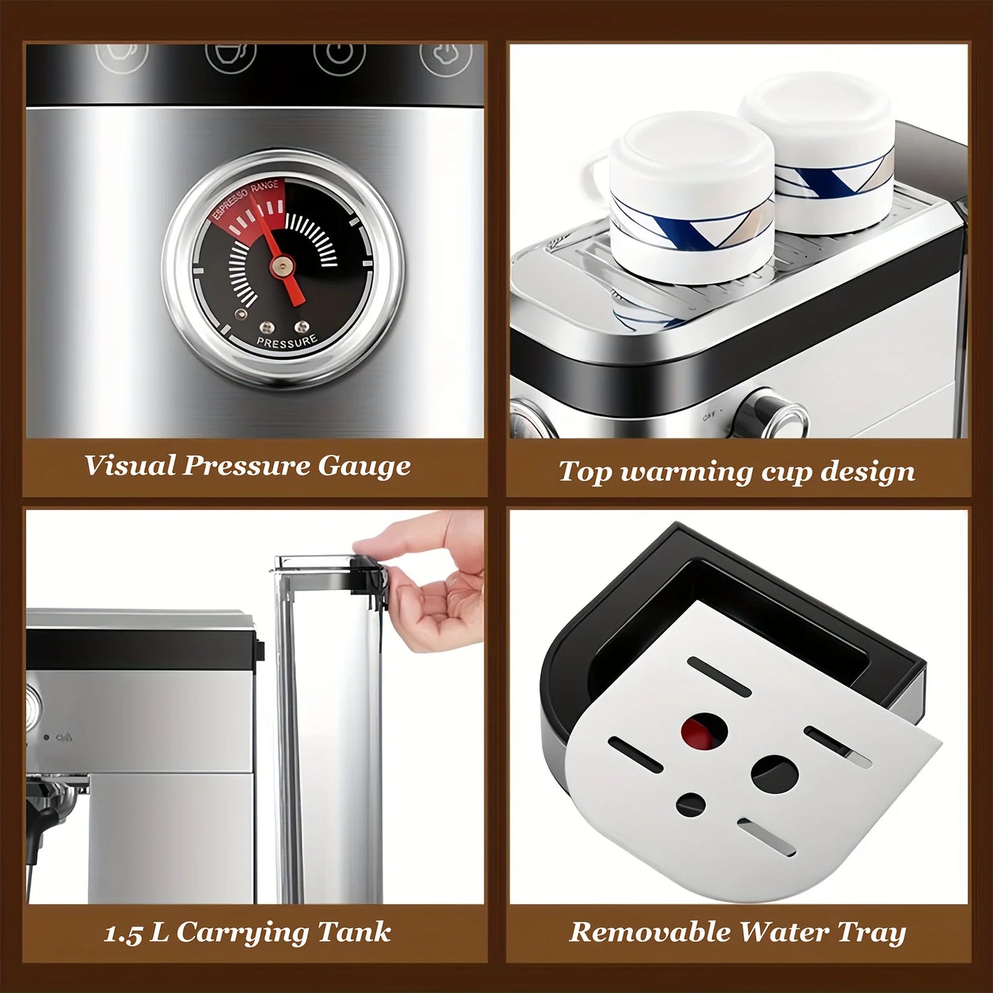 Espresso Maker With Milk Forth Steam