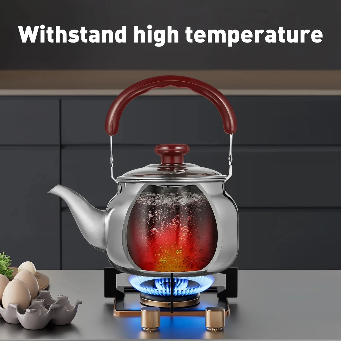 Stainless Steel Whistling Tea Kettle