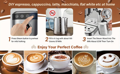 Espresso Maker With Milk Forth Steam